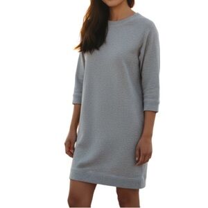 J.CREW Factory Sweatshirt Dress Heather Grey Marled Long Sleeve Preppy Size XS